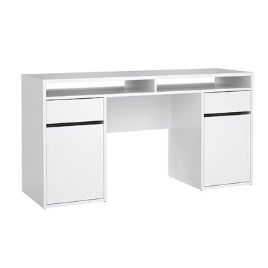 Biurko 2-drzwiowe z szufladami FUNCTION PLUS - biały połysk Biurko z szufladami i drzwiami Function Plus to idealne rozwiązanie dla każdego, kto poszukuje...