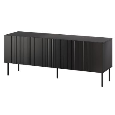 Szafka RTV Milo w eleganckim czarnym macie to wyjątkowy mebel, który łączy minimalistyczny design z wyrazistym stylem. Jej kompaktowe wymiary sprawiają,...