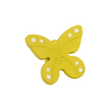 Uchwyt NURSERY H143-40A67 - żółty motyl / 40 mm    Wymiary: - szerokość: 40 mm - wysokość: 22 mm   Materiał: tworzywo sztuczne   Kolor pokrycia:...