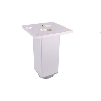 Nóżka kwadratowa z regulacją 4.5 cm / wys. 12 cm - aluminium   Kwadratowa nóżka będzie znakomicie pasowała do szafek łazienkowych, mebli pokojowych i...