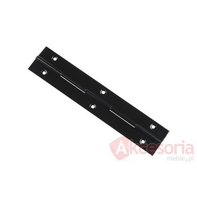 Zawias taśmowy - czarny / dł. 1 m      Wymiary: - długość: 100 cm - standardowa grubość blachy stalowej: 0,8 mm   Udźwig: 20 kg  ...