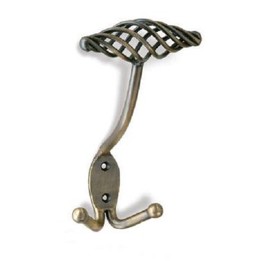 Wieszak ścienny CAGE 1420 - stary mosiądz    Wymiary: - szerokość: 90 mm - głębokość: 90 mm - wysokość: 160 mm   Materiał: metal   Kolor...