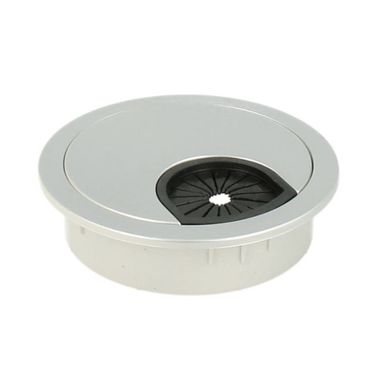 Przepust kablowy Siso plastikowy z gumką - aluminium / fi 60 mm    Przepust wykonany z wysokiej jakości tworzywa, imitujący naturalne aluminium, dodatkowo...