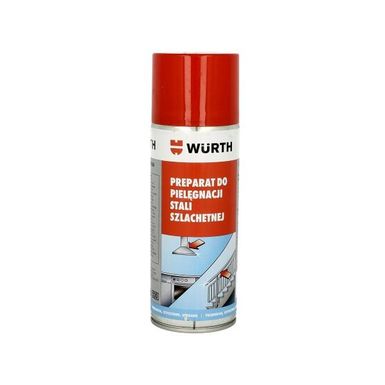 Preparat do pielęgnacji stali nierdzewnej Wurth A0893121 / spray 400 ml    Emulsja czyszcząco-konserwująca powierzchnie metalowe.   Charakterystyka...