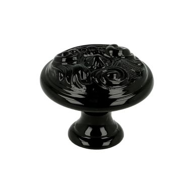 Gałka klasyczna WPO 2028 - czarny / fi 30 mm    Wymiary: - średnica: 30 mm - wysokość: 28 mm   Materiał: metal   Kolor pokrycia: czarny   Gałka...