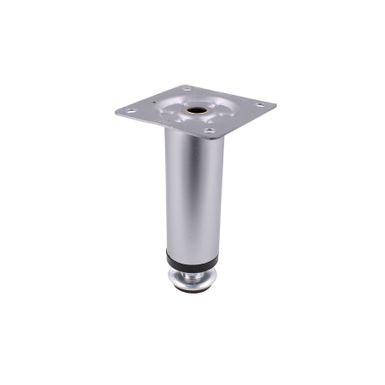 Nóżka okrągła D-737 z regulacją - chrom mat / wys. 10 cm     Okrągła nóżka meblowa w kolorze matowego chromu dopasuje się do wielu mebli w...