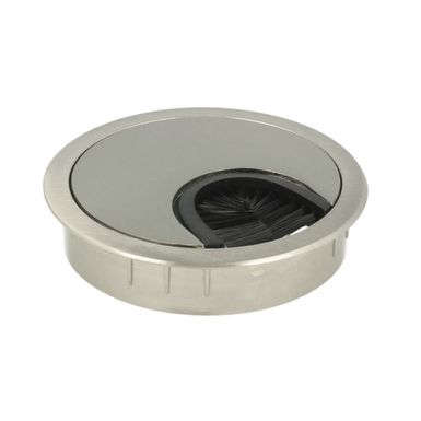 Przepust kablowy okrągły K260 metalowy - stal szlachetna / fi 60 mm    Przepust kablowy wykonany z metalu, wyposażony w pokrywkę i zasłonkę maskującą...