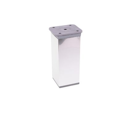 Nóżka kwadratowa z regulacją 4 cm / wys. 10 cm - chrom    Kwadratowa nóżka w kolorze połyskującego chromu będzie doskonałym rozwiązaniem do szafek...
