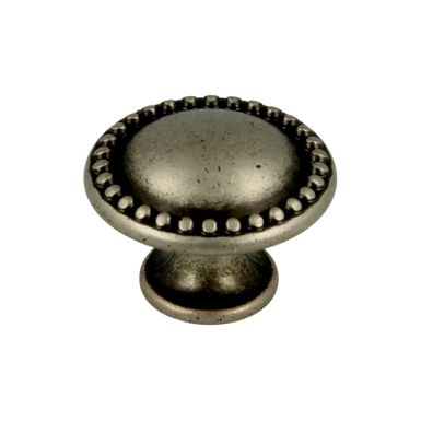 Gałka 24222 - stara stal / fi 30 mm    Wymiary: - średnica: 30 mm - wysokość: 22 mm   Materiał: metal (stop cynku i aluminium)    Kolor pokrycia:...