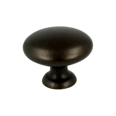Gałka 24226 - ciemny brąz / fi 35 mm    Wymiary: - średnica: 35 mm - wysokość: 27 mm   Materiał: metal (stop cynku i aluminium)    Kolor...