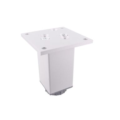 Nóżka kwadratowa z regulacją 4.5 cm / wys. 10 cm - aluminium   Kwadratowa nóżka w jasnej kolorystyce będzie doskonale pasować do mebli nowoczesnych i...