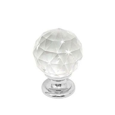 Gałka kryształowa 29000 - chrom połysk / fi 40 mm    Wymiary: - średnica: 40 mm - wysokość: 50 mm   Materiał:  - metal (stop cynku i aluminium) -...