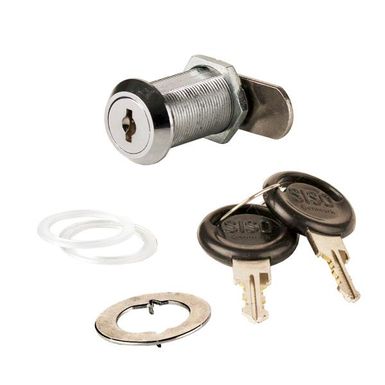 Zamek ryglowy uniwersalny Siso X-1930 - chrom / fi 19 mm   Zamek z ryglem i obudową stożkową.  Zastosowanie: meble metalowe, meble drewniane, szklane itp....