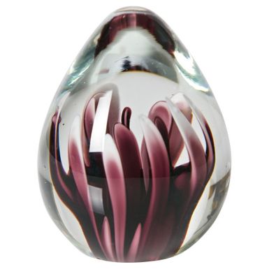 Kula ze szkła z różowym kwiatem 12xR8cm   Wymiary:   - Wysokość: 9.5 cm - Szerokość: 7.5 cm - Głębokość: 7.5 cm   Kolor:   - różowy  ...