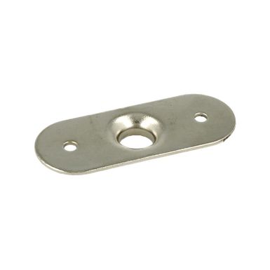 Płytka zaczepowa Siso A-1002 do zamka X-1003Wymiary: - szerokość: 47,6 mm - szerokość: 18,5 mmRozstaw otworów montażowych: 31,7mm