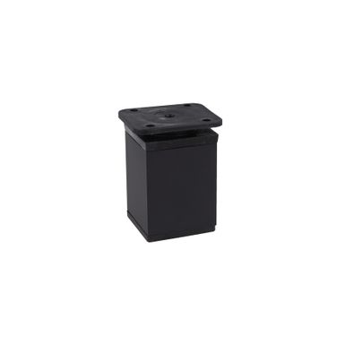 Nóżka kwadratowa z regulacją 4 cm / wys. 6 cm - czarny    Nóżka kwadratowa wykonana z aluminium w kolorze czarnym z płytką montażową z tworzywa...