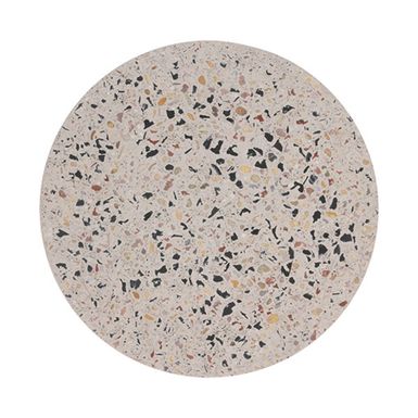 Deska okrągła TERRAZZO L - lastryko   Wymiary: - średnica: 30 cm - wysokość: 1,3 cm   Materiał: beton   Kolor: lastryko   Waga: 2,18 kg Dodatkowe...