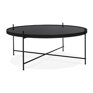 Wymiary: - średnica 83 cm - wysokość 35 cm   Materiał: - szkło - metal - podkładki pod nogi   Dostępne warianty wymiarów: - 63x63x40 cm - 83x83x35 cm...
