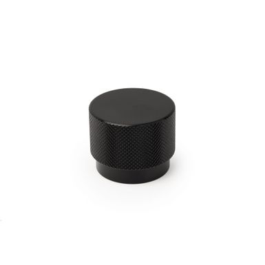 Gałka GRAF BIG 0486 - czarny szczotkowany / fi 38 mm   Wymiary: - średnica: 38 mm - wysokość: 30 mm   Materiał: aluminium   Kolor pokrycia: czarny...