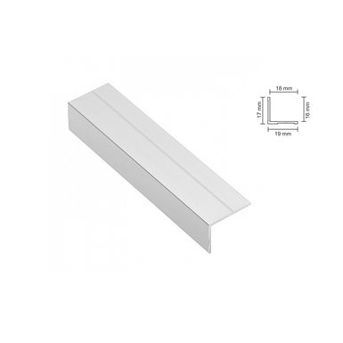 Kątownik L-17 do drzwi przesuwnych o długości 170 cm    Kątownik L-17 Premium producenta Aluprofil. Służy do maskowania widocznych krawędzi drzwi...
