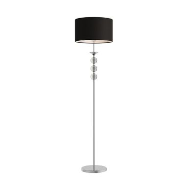 Lampa podłogowa REA II RLL93163-1B - czarny/srebrny    Rea to seria lamp w ponadczasowym stylu. Tradycyjny wygląd połączono ze szklanym elementem...