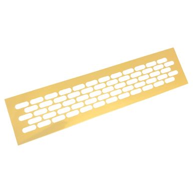 Kratka wentylacyjna 60 24.5 cm - złoty mat   Wymiary: - długość: 1,65 cm - wysokość: 6,2 cm  - szerokość: 24,5 cm   Materiał: aluminium   Kolor:...
