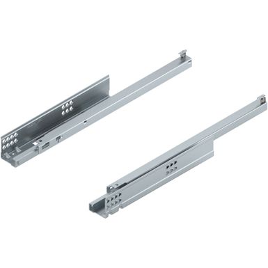 Prowadnica z hamulcem TANDEM BLUMOTION 550F B / dł. 40 cm / wysuw częściowy      Kryta prowadnica wałkowa TANDEM 550F firmy Blum do szuflad drewnianych....