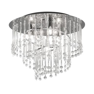 Lampa sufitowa TERRE 19154M - chrom    Seria Terre została stworzona w estetyce glamour. Kryształ, jako element wiodący, został zestawiony z chromowanym...