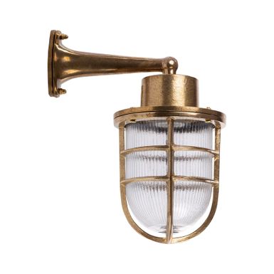 Kinkiet KAVALA A72Z - mosiądz    Brass Lamps to seria inspirowana oświetleniem okrętów morskich. Oprawy wykonane z mosiądzu i szkła zapewniają trwałą...