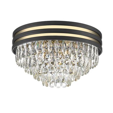 Lampa sufitowa NAICA C0525-05A-P7D7 - złoty/czarny    Seria lamp Naica powstała z połączenia klasycznych kloszy ze szklanych kryształów i nowoczesnych...