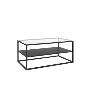 Wymiary: - długość: 100 cm - szerokość: 60 cm - wysokość: 45 cm   Właściwości: Szklany blat o grubości 4 mm Metalowa półka pod blatem Stalowe,...