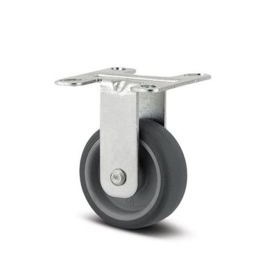 Kółko obrotowe AGILA z blaszką mocującą (widelec) - obudowa z blachy stalowej / fi 50 mm    Zestaw stały, widelec tłoczony z blachy stalowej,...