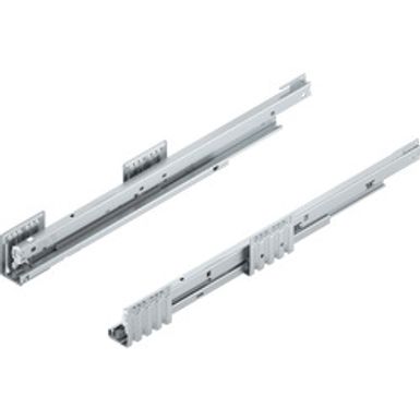 Prowadnice z hamulcem MERIVOBOX BLUMOTION 450 B / dł. 55 cm / 40 kg / wysuw 100%    Prowadnice MERIVOBOX 450.5501B ze zintegrowanym systemem hamowania...