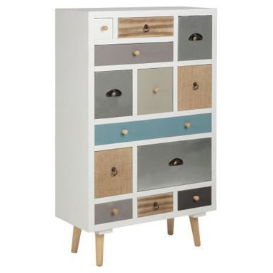Multikolorowa komoda THAIS to kwintesencja oryginalności i niepowtarzalnego stylu. Designerska prostokątna bryła została osadzona na krótkich, toczonych,...