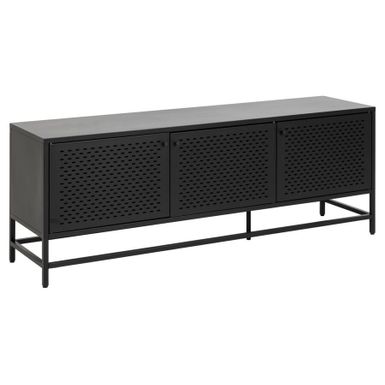 Komoda NEWCASTLE o prostokątnym blacie i metalowej ramie to mebel o industrialnym wyglądzie. Cała konstrukcja utrzymana jest w eleganckim kolorze czarnym,...
