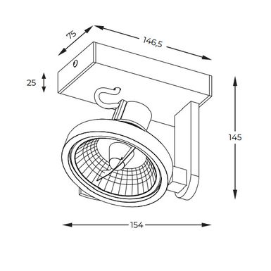 Lampa spot MASTER ACGU10-180-N - biały   Zuma Line Technic to funkcjonalne oświetlenie punktowe do wnętrz, wyróżniające się minimalistycznym designem....