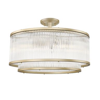 Lampa sufitowa SERGIO C0528-06H-V6AC - złoty    Kolekcję lamp Sergio charakteryzują szklane klosze zamknięte w metalowych ramach. Światło przedostaje...