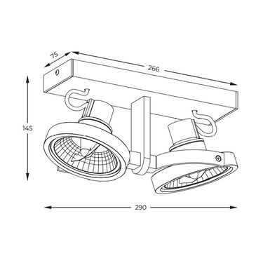 Lampa spot MASTER ACGU10-184-N - czarny   Zuma Line Technic to funkcjonalne oświetlenie punktowe do wnętrz, wyróżniające się minimalistycznym designem....