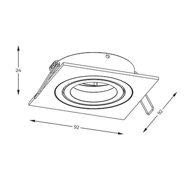 Lampa spot CHUCK DL SQUARE ARGU10-041-N - czarny    Zuma Line Technic to funkcjonalne oświetlenie punktowe do wnętrz, wyróżniające się minimalistycznym...
