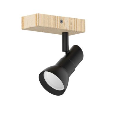 Kinkiet TRIEST JP01A-SP01-BWD.344 - czarny mat/drewno   Seria lamp Action to nielimitowana oferta specjalna, którą cechują funkcjonalność, nowoczesny...