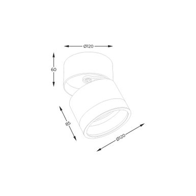 Lampa spot LOMO 20001-WH-N - biały    Zuma Line Technic to funkcjonalne oświetlenie punktowe do wnętrz, wyróżniające się minimalistycznym designem....