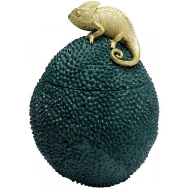 Wymiary: - szerokość: 25 cm - głębokość: 25 cm - wysokość: 34 cm   Waga: 2 kg   Materiał: polirezyna   Kolor: zielony/złoty