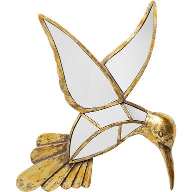 Wymiary: - szerokość: 60 cm - głębokość: 5 cm - wysokość: 51 cm   Waga: 2,5 kg   Materiał: - polirezyna - szkło lustrzane   Kolor: lustrzany/złoty...