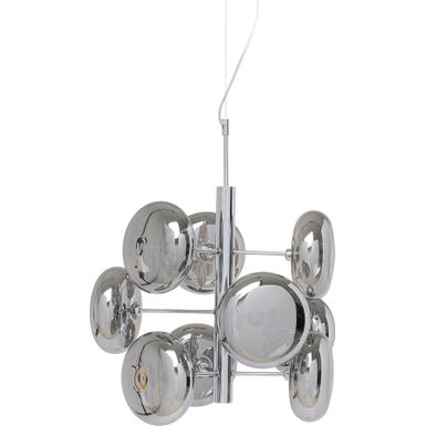 Ta nowoczesna lampa sufitowa urzeka minimalistycznym stylem i emanuje futurystycznymi klimatami. Srebrna konstrukcja wykonana z chromowanej stali doskonale...