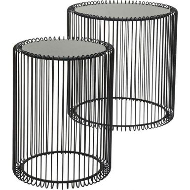 Kolor: czarny Kolor nóg: czarny Kształt blatu: okrągły Materiał: szkło Materiał nóg: metal Wykończenie: matowe Wykończenie: szklane Materiał: żelazo...