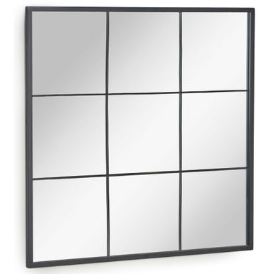 Wymiary: - szerokość: 80 cm - głębokość: 2 cm - wysokość: 80,5 cm   Materiał: - szkło - metal malowany proszkowo   Kolor: czarny   Informacje...
