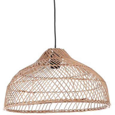 Wymiary: - średnica: 42,5 cm - wysokość: 23 cm Materiał:  - rattan - żelazo Kolor: naturalny Waga: 0,52 kg Produkt wykonany ręcznie przy użyciu technik...