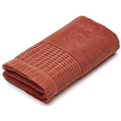 Wymiary: - długość: 90 cm - szerokość: 50 cm   Materiał: 100% bawełna   Kolor: terakota   Informacje dodatkowe: - waga: 0,58 kg