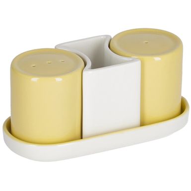Wymiary: - szerokość: 12,3 cm - głębokość: 5,5 cm - wysokość: 6 cm Materiał: ceramika Kolor: żółty Informacje dodatkowe: - waga: 0,3 kg -...