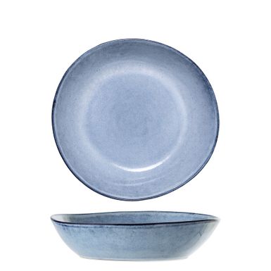 Talerz głęboki SANDRINE 22 cm - niebieski Wymiary: - średnica: 22 cm - wysokość: 5 cm - pojemność: 900 ml Materiał: kamionka Kolor: niebieski...